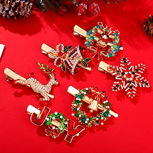 6PCS Christmas Hair Clips for Women Xmas Snowflake Wreath Reindeer Bell Hairpins Rhinestone Holiday Hair Barrettes Festive Costume Hair Accessory Gifts (6PCS Xmas Hair Clip) 6PCS Christmas Hair Clips for Women Xmas Snowflake Wreath Reindeer Bell Hairpins Rhinestone Holiday Hair Barrettes Festive Costume Hair Accessory Gifts (6PCS Xmas Hair Clip)